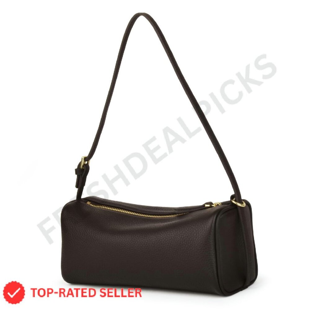 Premium Full Grain Leather Crossbody Hobo Bag Adjustable Strap Elegant Minimal